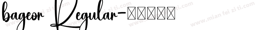 bageor Regular字体转换